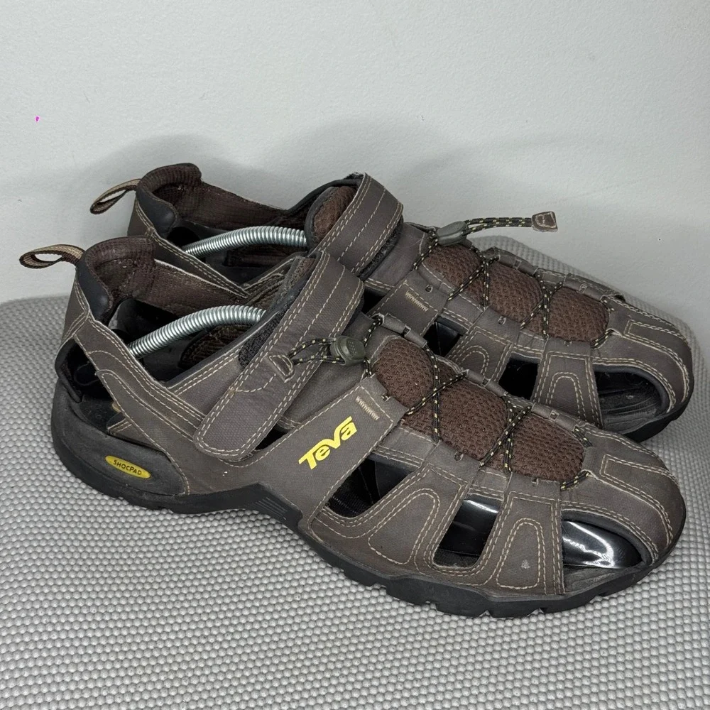 Teva Sandals Forebay Sport Hiking Outdoor Fisherman 1001116 Sz 12 Men's‎ Brown